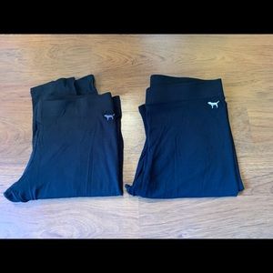 Two pairs of Victoria secret black leggings